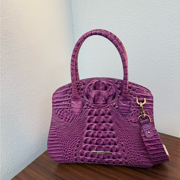 Brahmin Dewberry Croc-Embossed Satchel - Picture 5 of 5